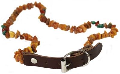 W&j halsband voor hond barnsteen