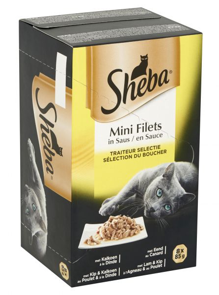 Sheba alu multi pack mini filets in saus kattenvoer