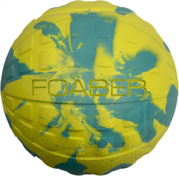 Foaber bounce bal foam / rubber blauw / groen