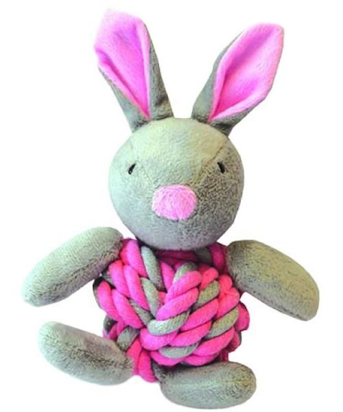 Little rascals knottie bunny touwbal konijn roze