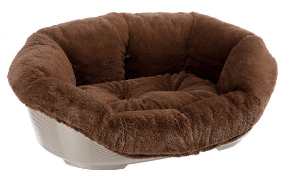 Ferplast hondenmand sofa soft bruin