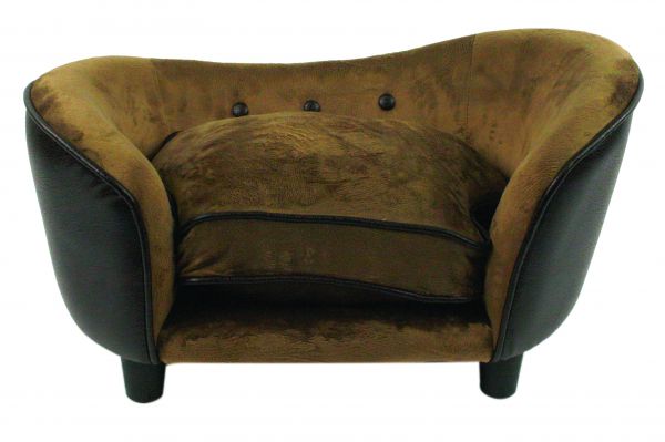 Enchanted hondenmand sofa ultra pluche snuggle pebble bruin