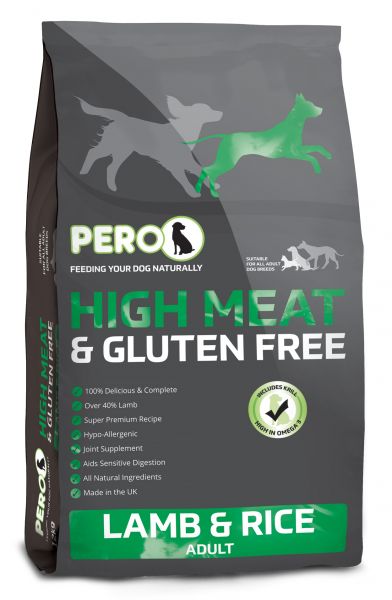 Pero high meat & gluten free lamb / rice adult hondenvoer