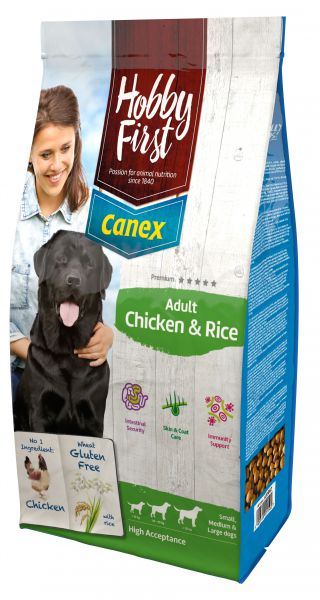 Hobbyfirst canex adult chicken & rice hondenvoer