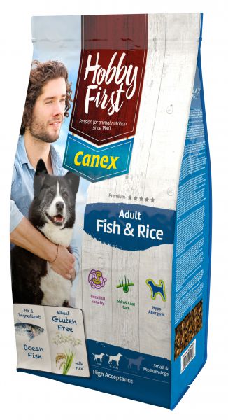 Hobbyfirst canex adult fish & rice hondenvoer