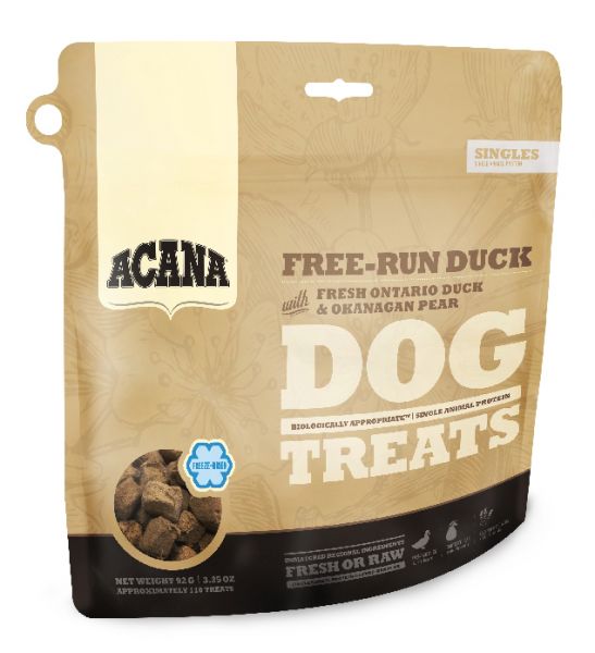 Acana dog gevriesdroogd free-run duck snoepjes