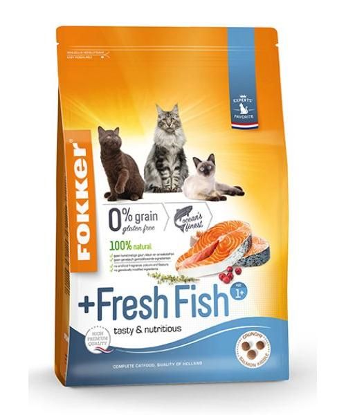 Fokker kat +fresh fish kattenvoer