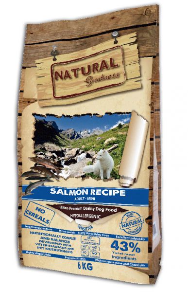 Natural greatness salmon sensitive mini hondenvoer