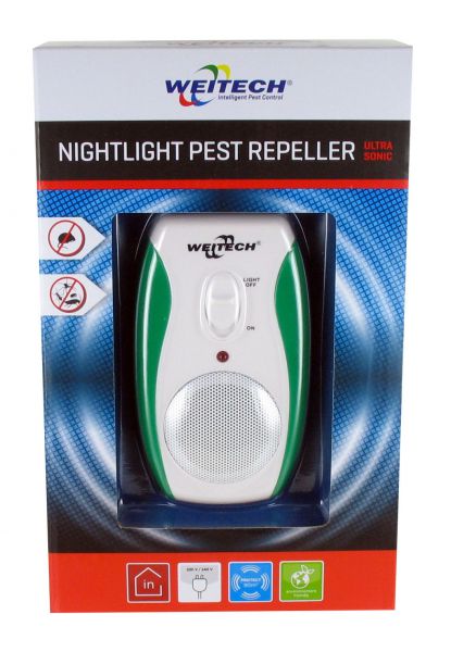 Weitech pestrepeller stopcontact nightlight muis/spin/insect/vlo
