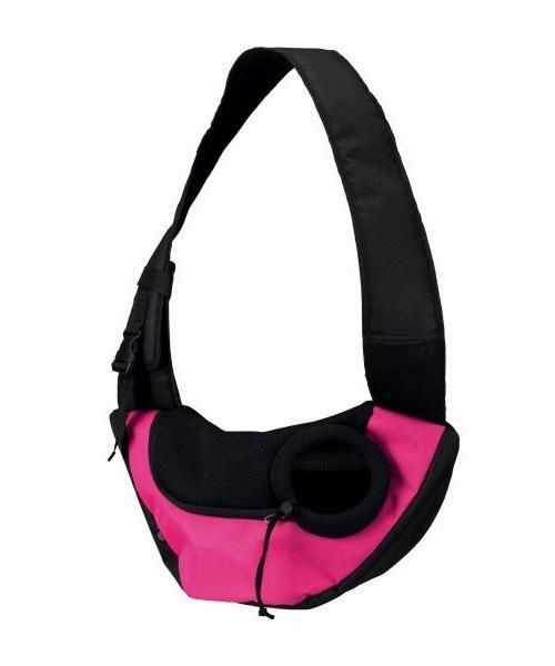 Trixie buikdrager sling draagtas roze / zwart