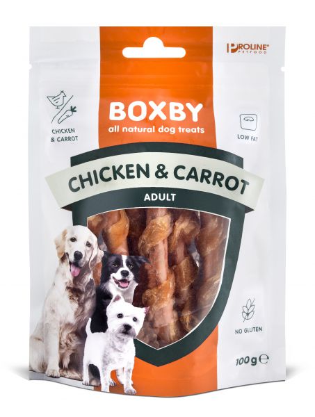 Proline dog boxby chicken / carrot hondensnack
