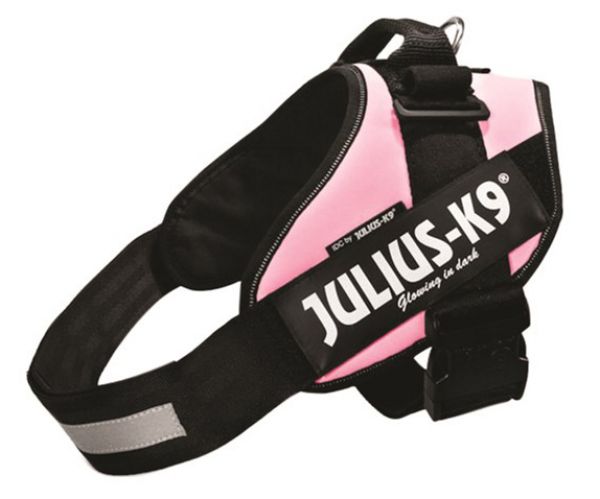 Julius k9 power-harnas voor hond / tuig voor  voor labels roze