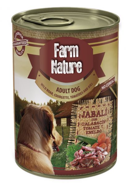 Farm nature wild boar / courgette / tomato / dill hondenvoer