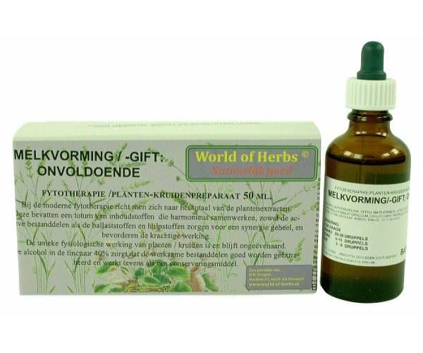 World of herbs fytotherapie onvoldoende melkvorming /-gift