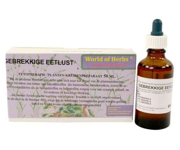 World of herbs fytotherapie gebrekkige eetlust