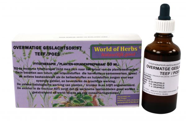 World of herbs fytotherapie overmatige geslachtsdrift teef / poes