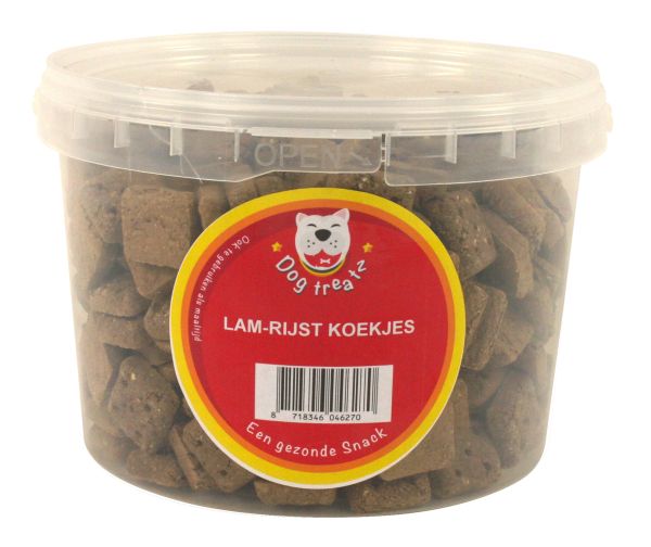 Oven-baked lam/rijst koekjes hondensnack