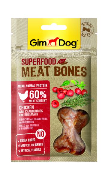 Gimdog superfood meat bones kip / cranberry / rozemarijn