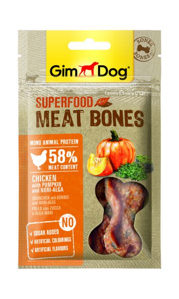 Gimdog superfood meat bones kip / pompoen / nori algen