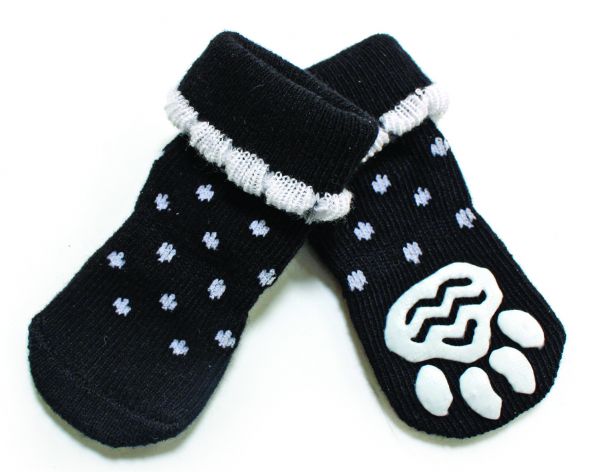 Croci sokken hond polka dots zwart / wit