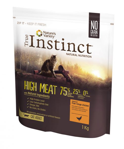 True instinct high meat free range chicken kattenvoer