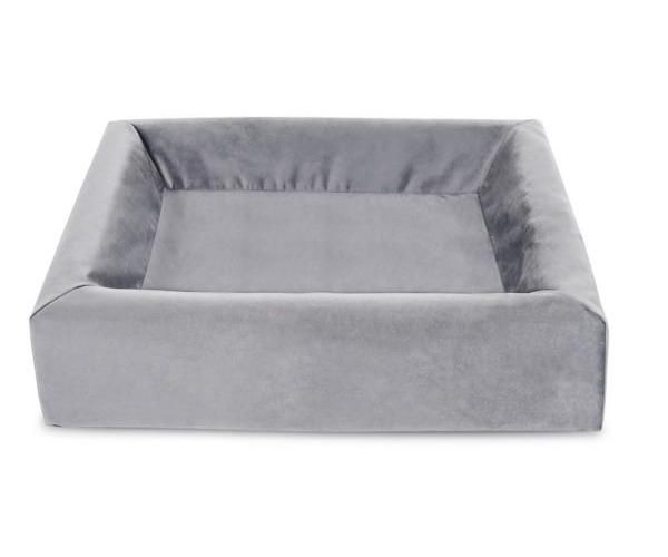Bia Bed Royal Fluweel Overtrek Hondenmand Grijs