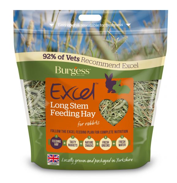 Burgess excel feeding hay lange stengel