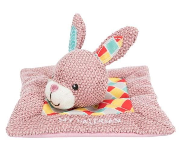 Trixie junior knuffeldoek konijn met valeriaan