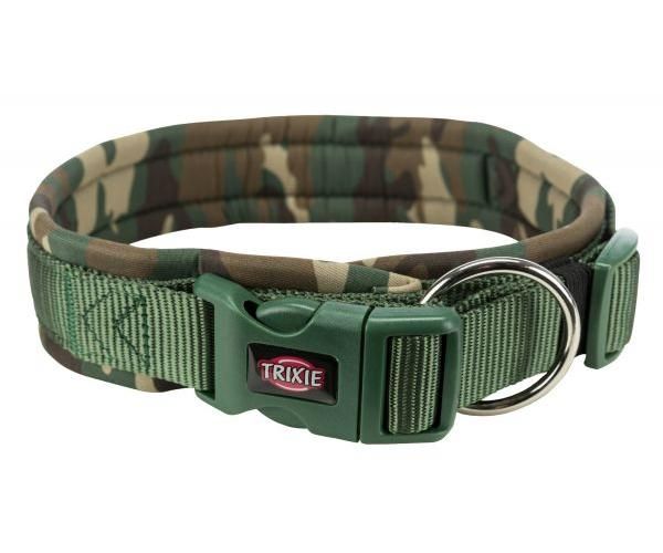 Trixie halsband voor hond  premium neopreen camouflage groen