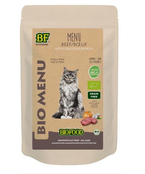 Biofood organic kat rund menu pouch kattenvoer