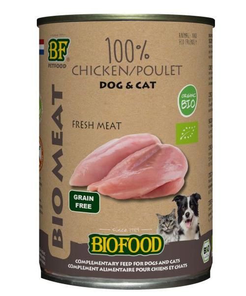 Inloggegevens Bourgondië beha Biofood Organic Hond 100% Kip Blik Hondenvoer slechts € 3,95 voor 400 Gr.