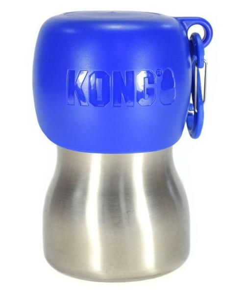 Kong h2o drinkfles rvs blauw