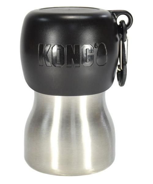 Kong h2o drinkfles rvs zwart