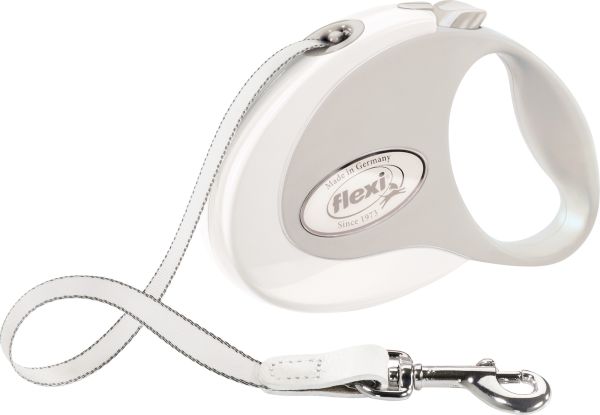 Flexi voor hond rollijn voor  style tape wit