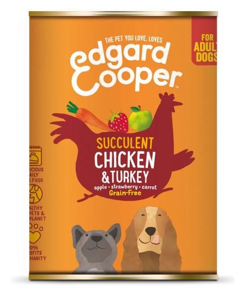 Edgard & cooper kip / kalkoen blik graanvrij hondenvoer