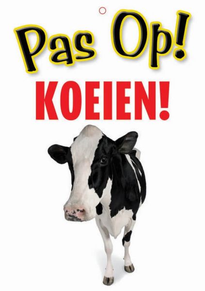 Waakbord nederlands kunststof koeien