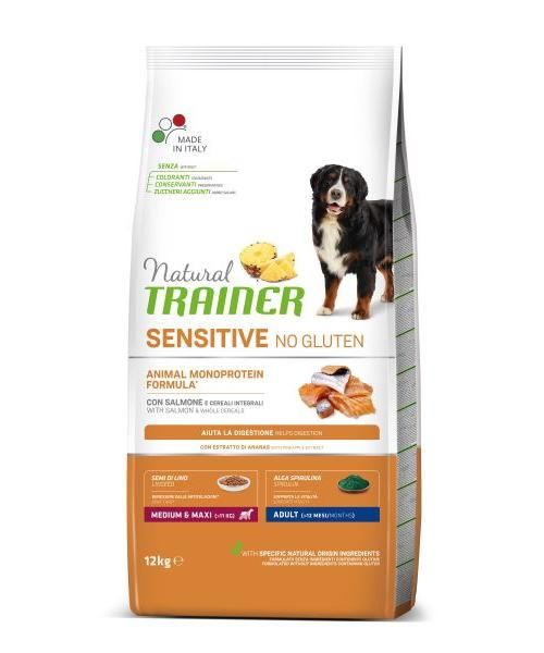 Natural trainer dog adult medium / maxi sensitive salmon glutenvrij hondenvoer
