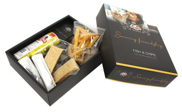 Snuffle vis en patat box hondensnack