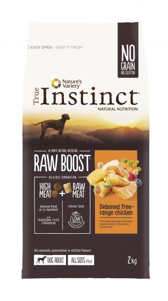 True instinct raw boost medium adult chicken hondenvoer