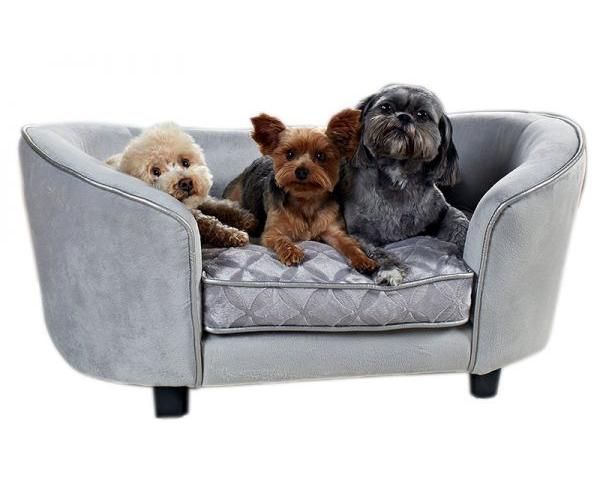 Enchanted hondenmand / sofa constantine zilverkleurig