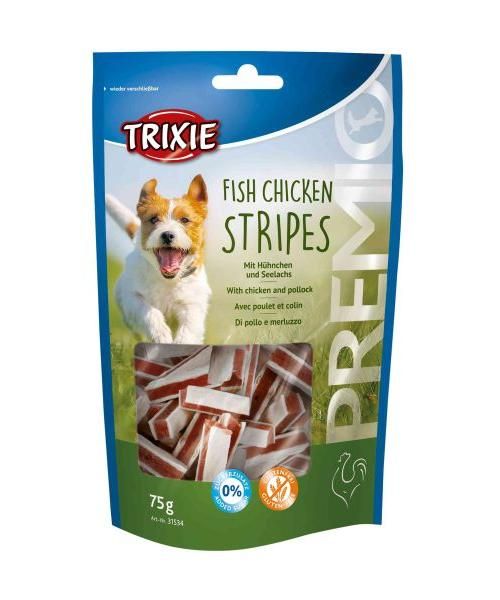 Trixie premio fish chicken stripes hondensnack