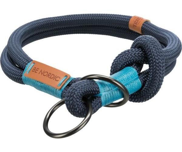 Trixie halsband voor hond  be nordic slip met stop donkerblauw / lichtblauw