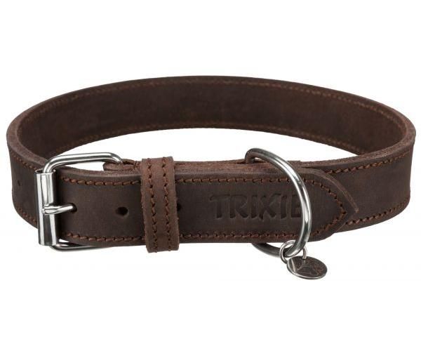 Pardon Stun wandelen Trixie Halsband Voor Hond Rustic Vetleer Donkerbruin slechts € 11,19 voor  57-66x3 Cm.