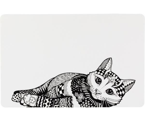 Trixie Placemat Kat Wit / Zwart