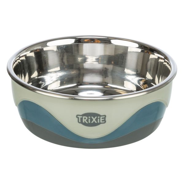 Trixie Voerbak Rvs / Silicone Wit / Grijs / Blauw