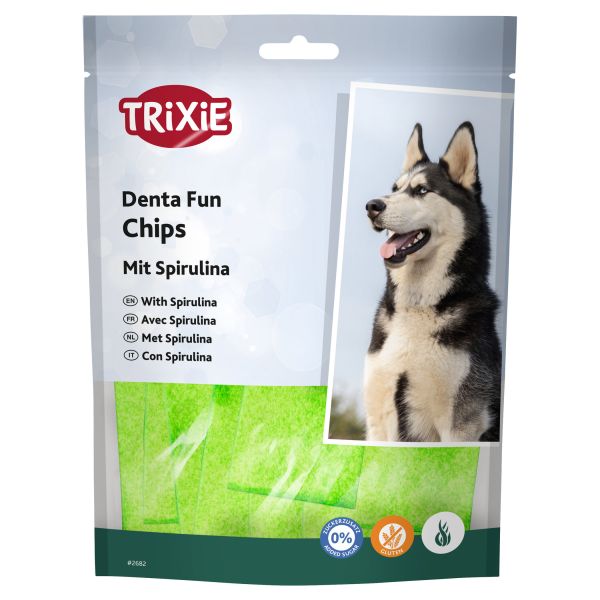 Trixie denta fun spirulina chewing chips hondensnack