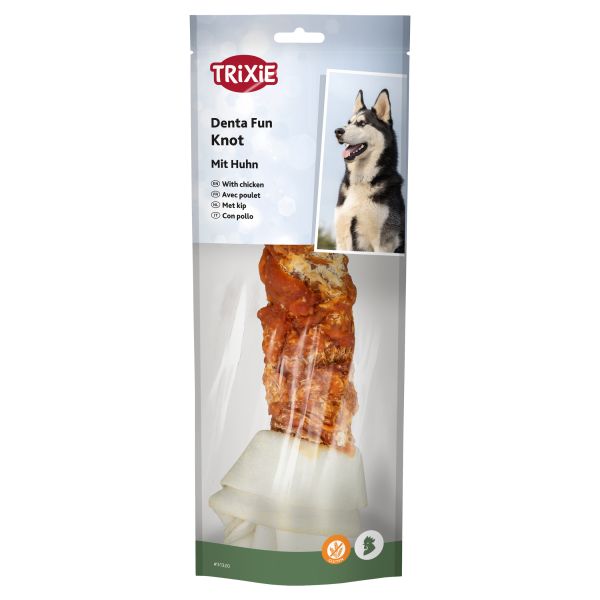 Trixie denta fun knotted chicken chewing bone hondensnack