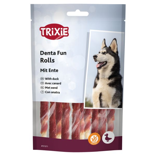 Trixie denta fun duck chewing rolls