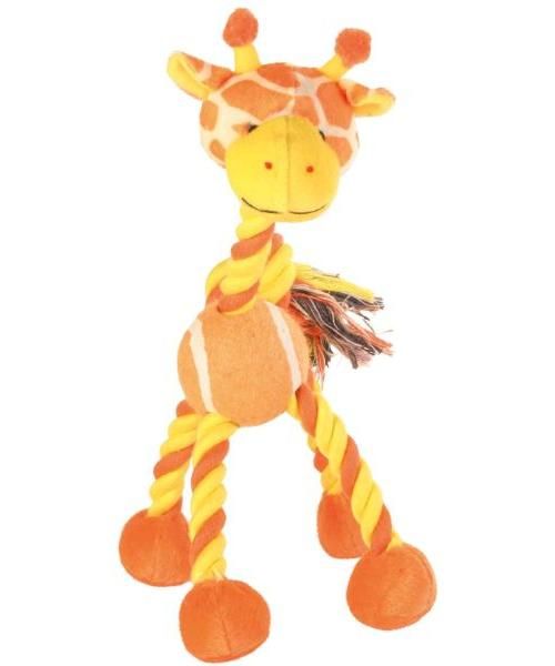Trixie Pluche Dier Met Touw En Tennisbal Giraf