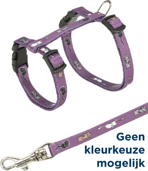 TRIXIE KITTENTUIG VOOR KAT JUNIOR MET RIEM MOTIEF ASSORTI